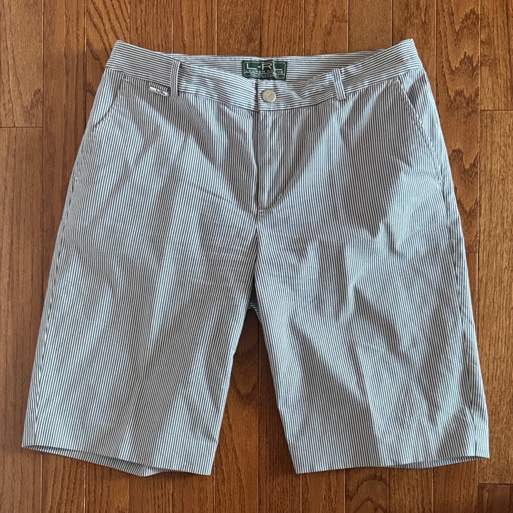 🎉Ralph Lauren🎉- Blue Striped Bermuda Shorts(Size 8)